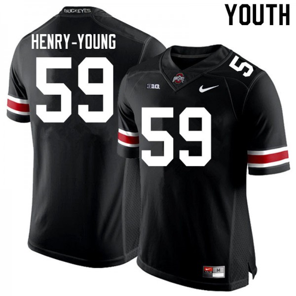 Ohio State Buckeyes #59 Darrion Henry-Young Youth High School Jersey Black OSU70284
